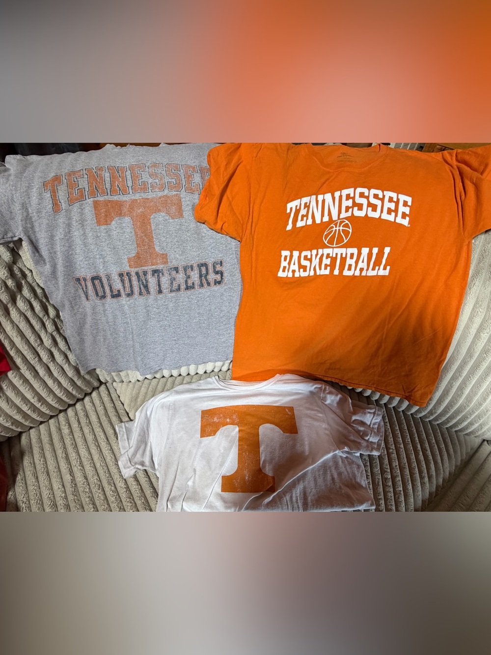 Top of the World Tennessee Orange & White Short Sleeve Tee Trio